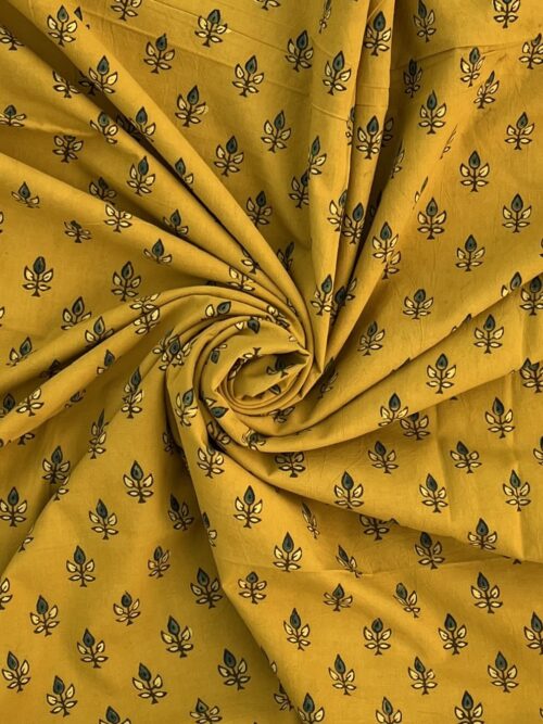 Kanak Kaala Flower Ajrakh Hand Block Cotton